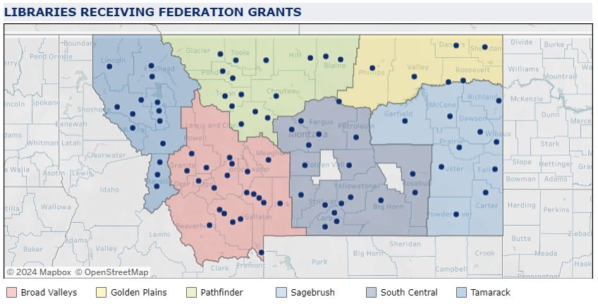 Map of Montana Federations